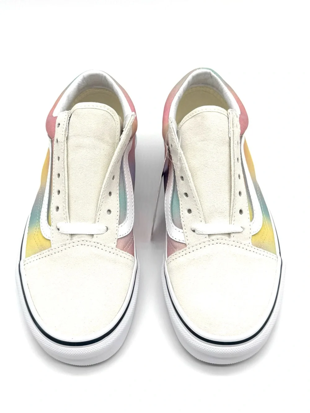 Women's Old Skool Vans - Cream/ Pink/Yellow